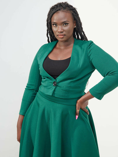 Pure Buxom Flirt Skirt Suit Coat Only - Jungle Green - Shop Zetu Kenya