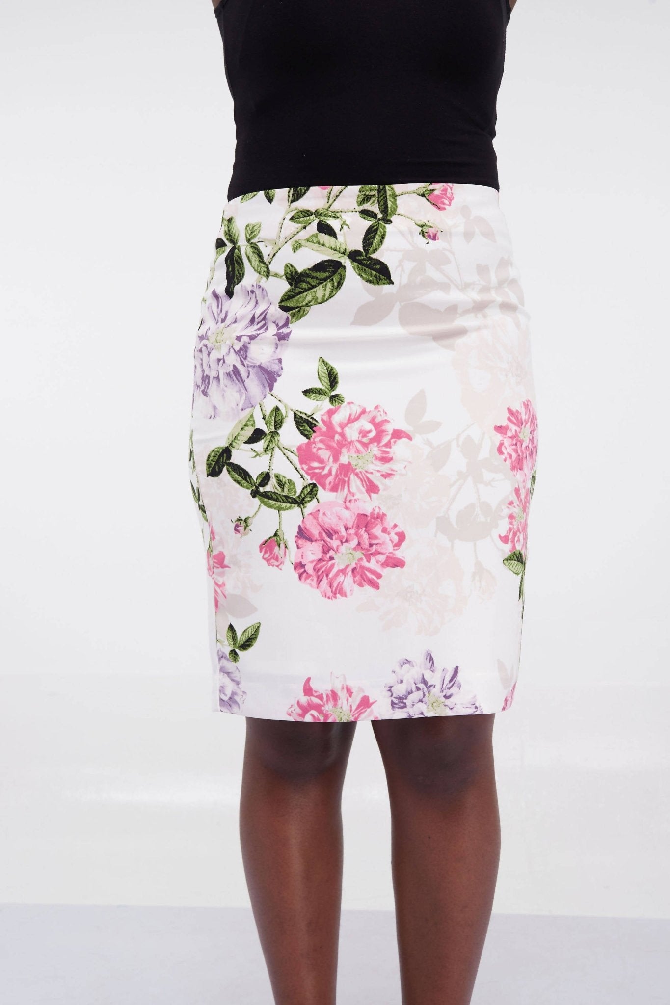 Purple Earth Ann Taylor Floral Pencil Skirt - Pink / Green - Shop Zetu Kenya