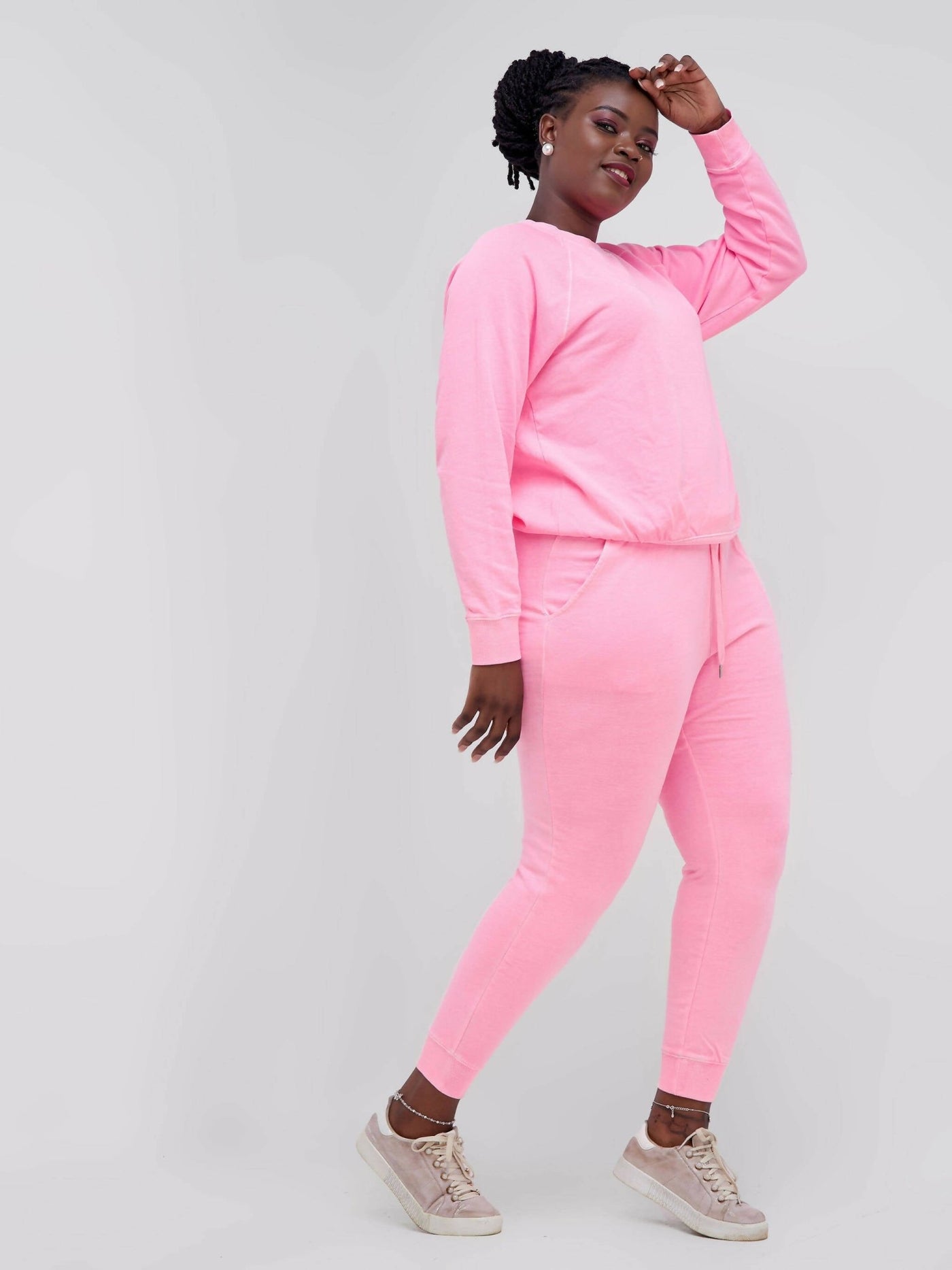 Purple Earth Special Dyed Sweatpants - Hot Pink - Shop Zetu Kenya