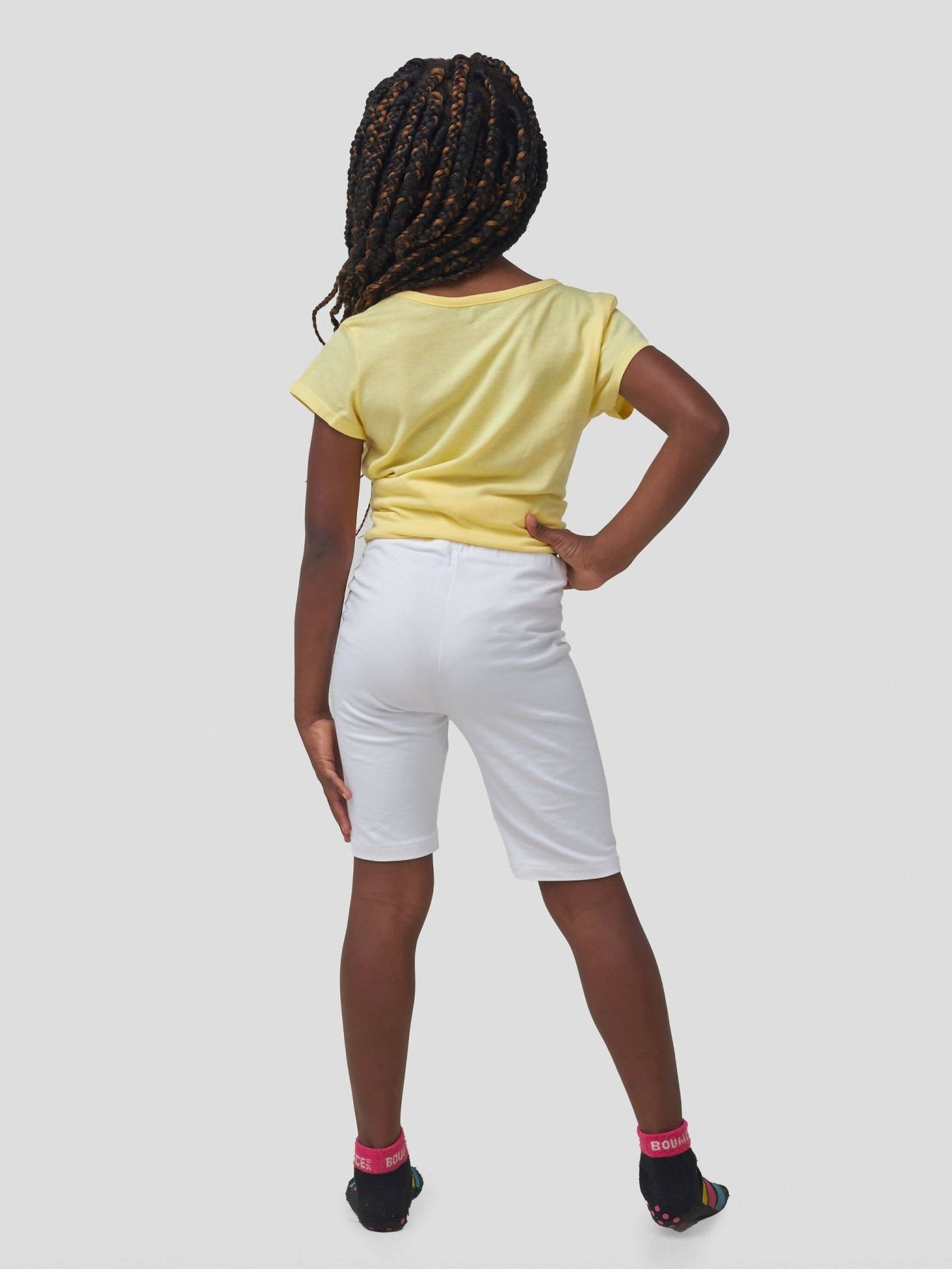 Inken Solid Short Sleeve Hi-Lo T-shirt - Pale Yellow - Shopzetu