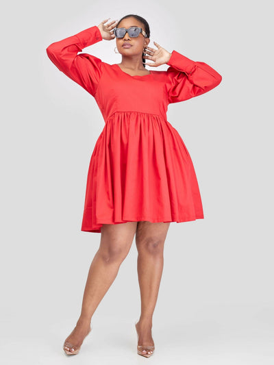 Izulu Doldol Mini Dress - Red - Shopzetu