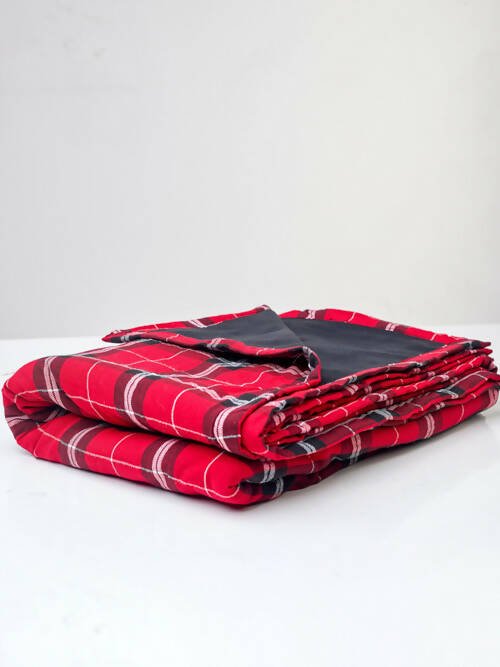 Pink Hippo Maasai Fleece Blanket - Red/Bold - Shopzetu