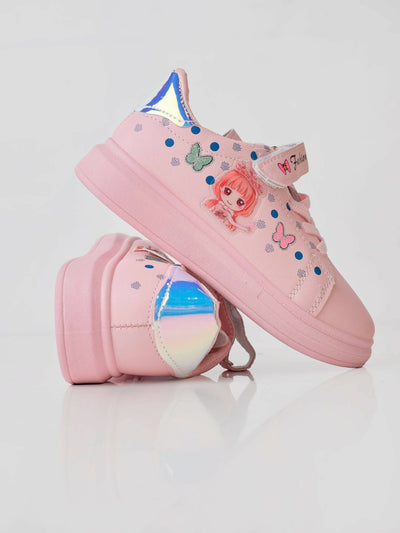 Little Feet Kenya Cartoon Themed Sneaker- Pink - Shopzetu
