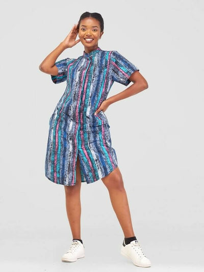 African Yuva Rudo African Dress - Multicolored - Shopzetu