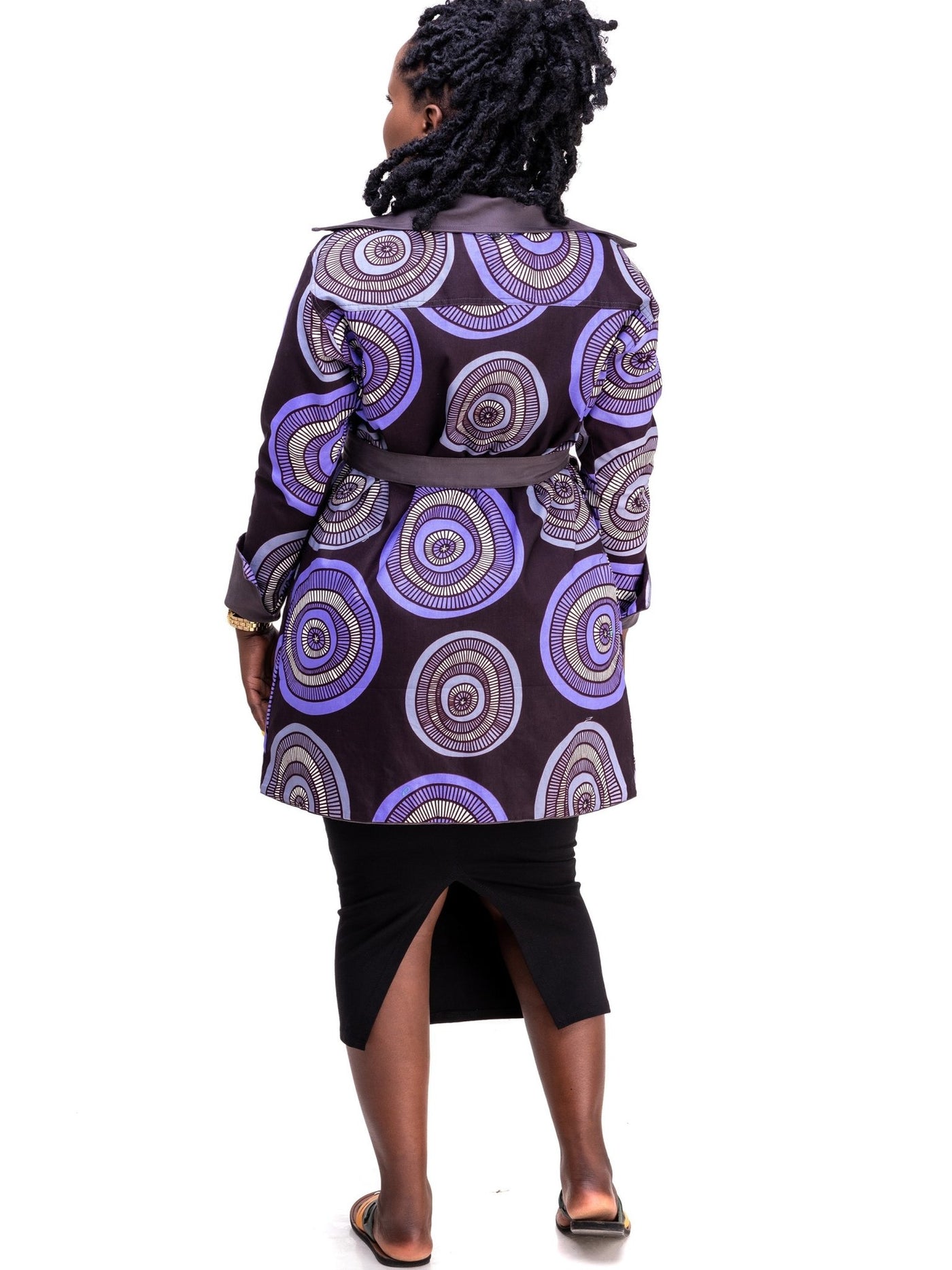 Safari Reversible Shirt Jacket - Grey / Print 2 - Shop Zetu Kenya