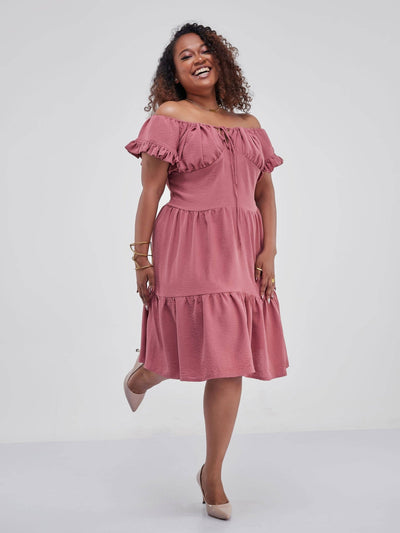 Salok San Shift Dress - Pink - Shop Zetu Kenya