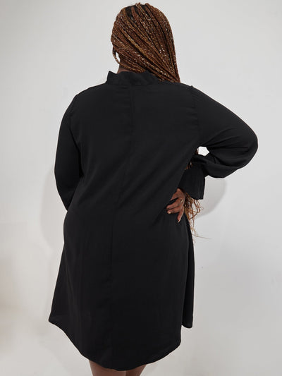 Salok Zanzi Shift Dress - Black - Shop Zetu Kenya