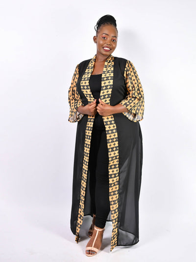 Shazi Afrika Kito Kimono - Black - Shop Zetu Kenya