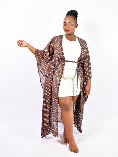 Shazi Afrika Pambo Kimono - Brown - Shop Zetu Kenya
