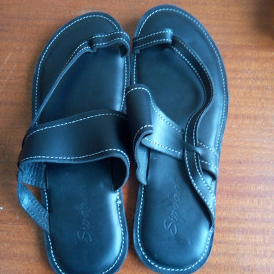SipDada Lenny Leather Sandals - Black - Shop Zetu Kenya
