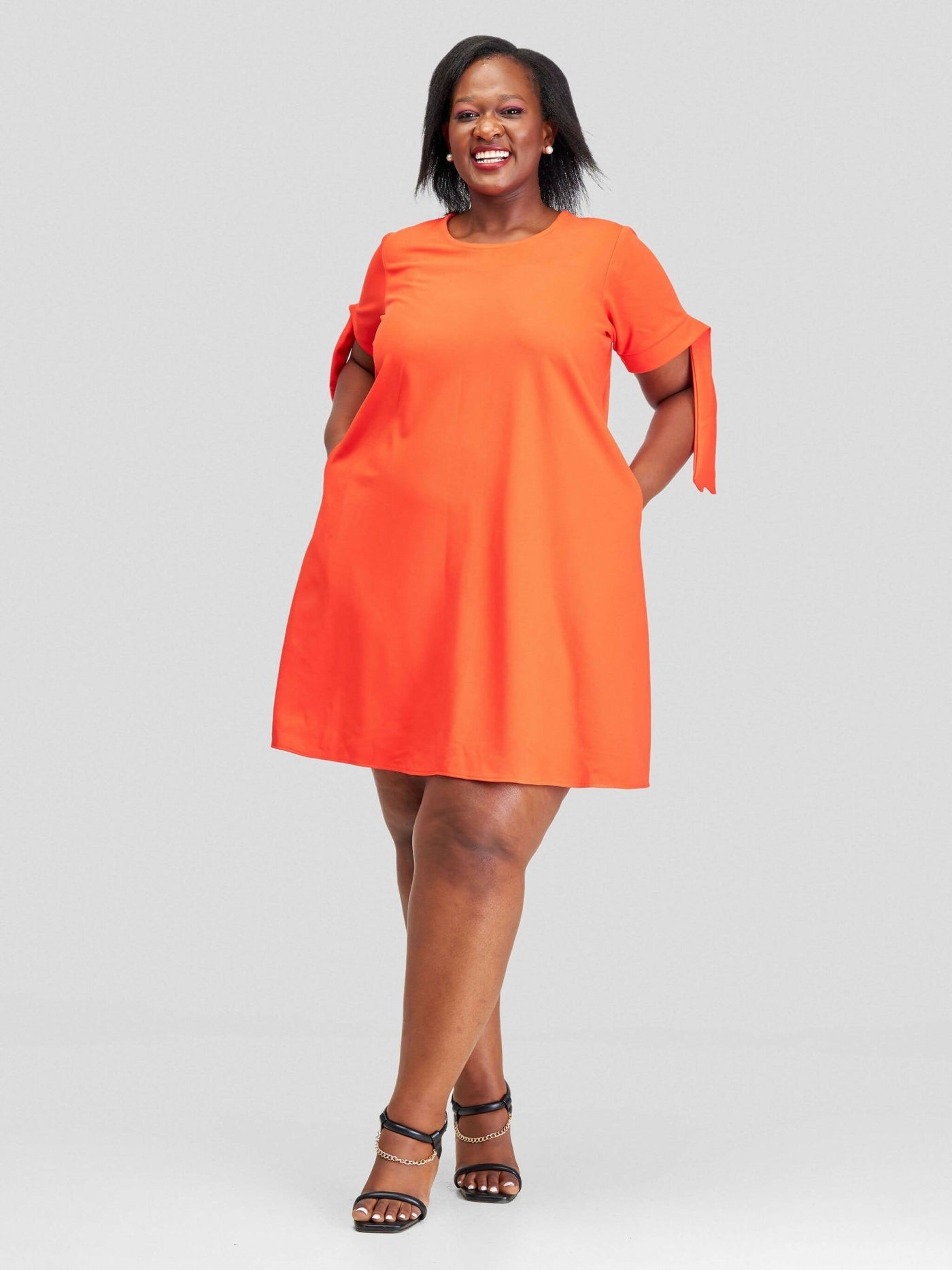 Hando Afrikan Designs Kipusa Dress - Orange - Shopzetu