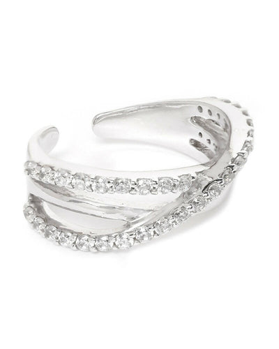 Slaks World Fashion Carlton London Finger Ring - Silver - Shopzetu