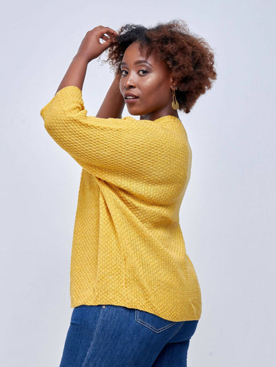 The Fashion Frenzy Kimono Cardigan - Yellow - Shop Zetu Kenya