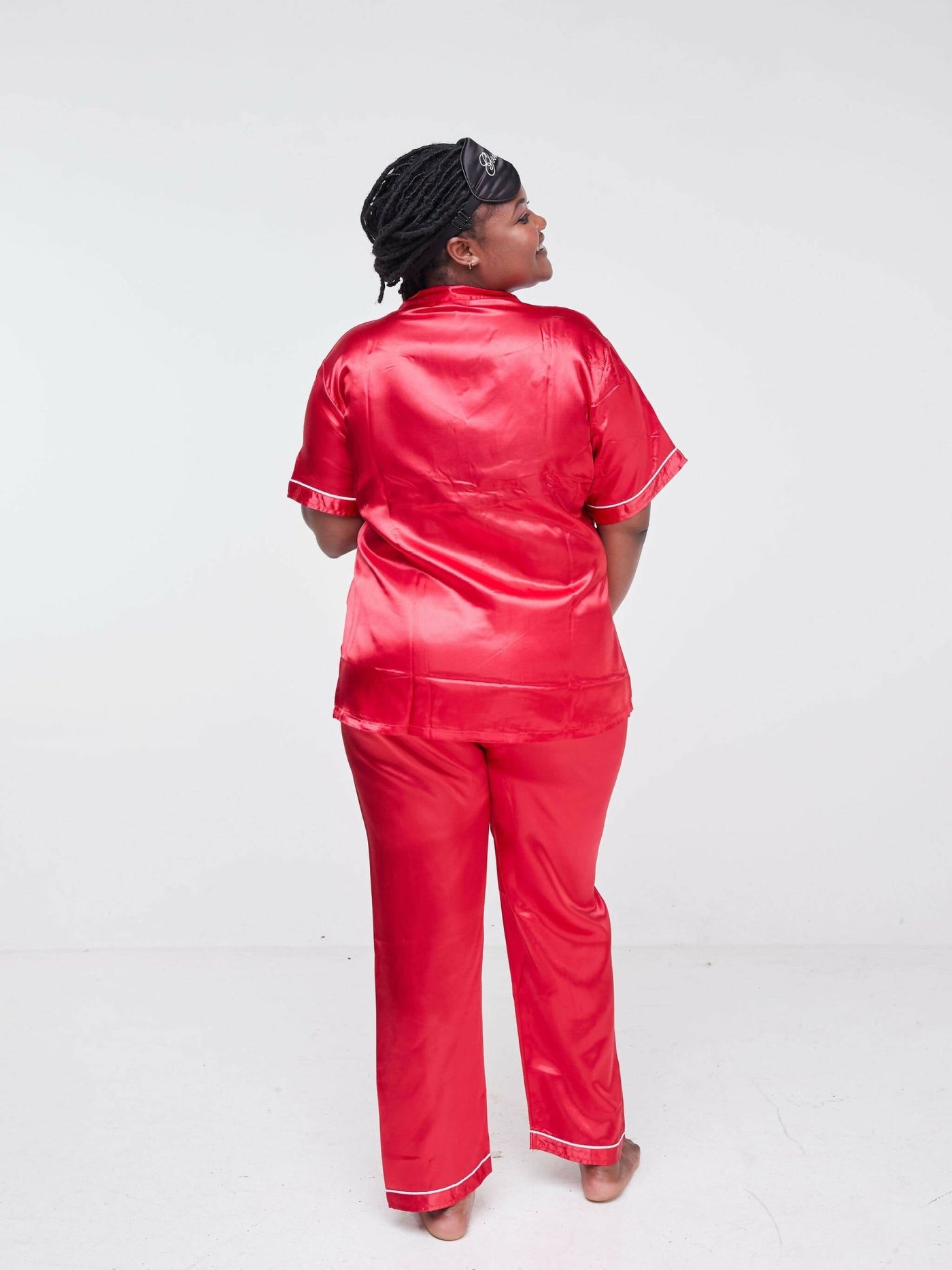 Tuck & Dream Silky Soft Pants Set - Maroon Red - Shopzetu