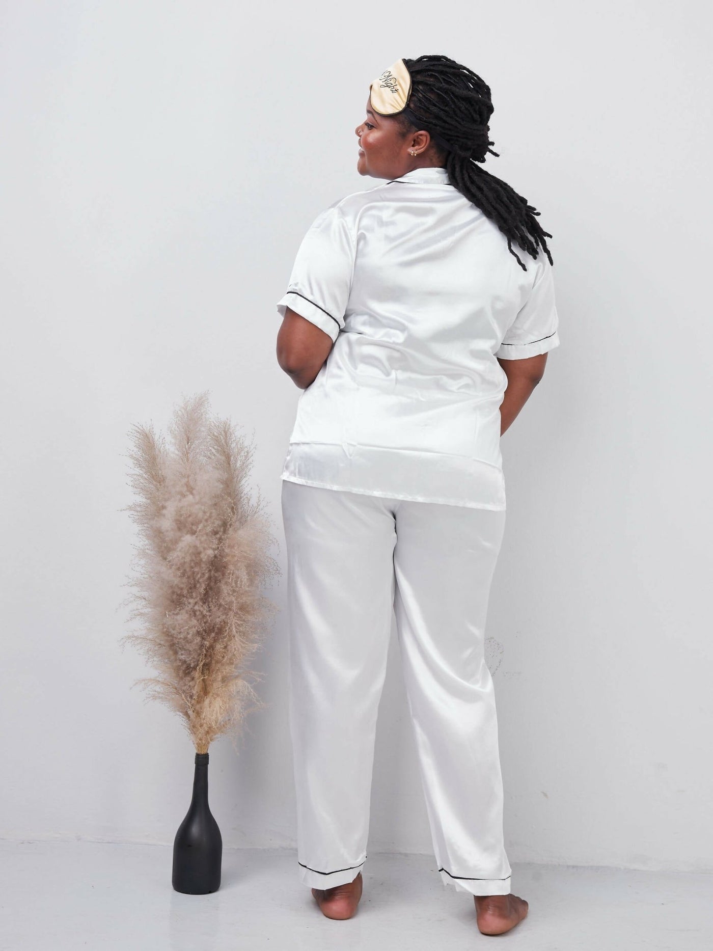 Tuck & Dream Silky Soft Pants Set - White - Shop Zetu Kenya