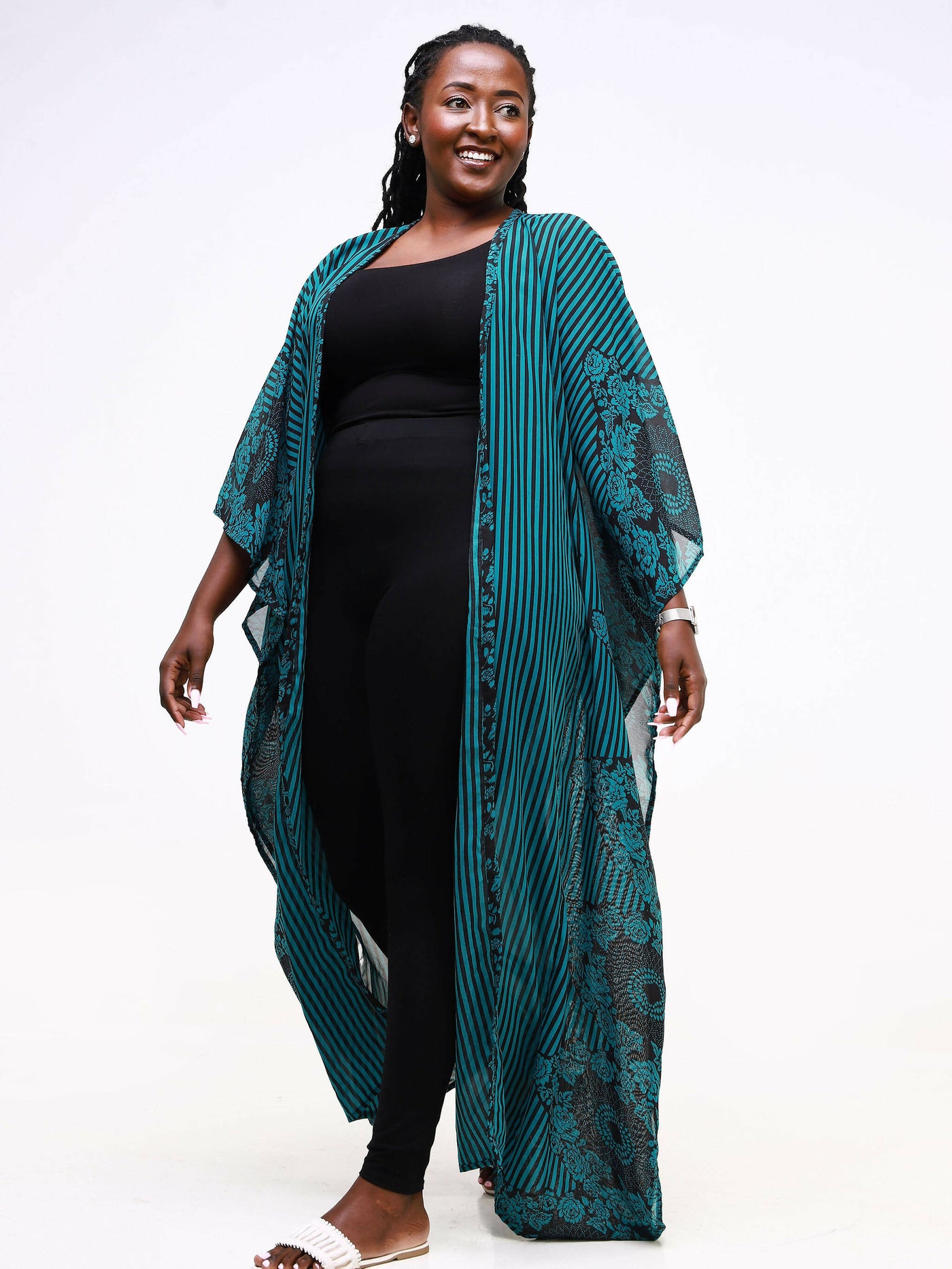 Shazi Afrika Pambo Kimono6 - Green