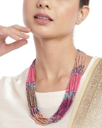 Slaks World Fashion Statement Necklace - Multicolor - Shopzetu