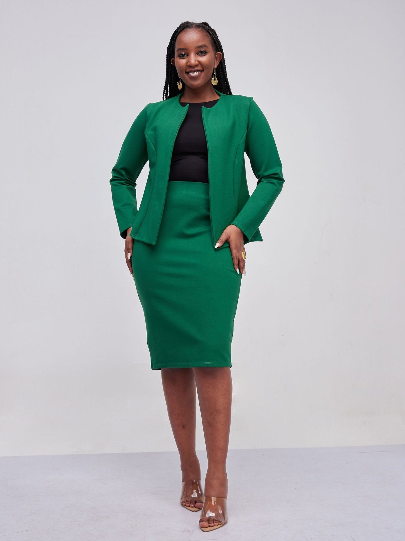 Vivo Basic Pencil Skirt - Green - Shop Zetu Kenya