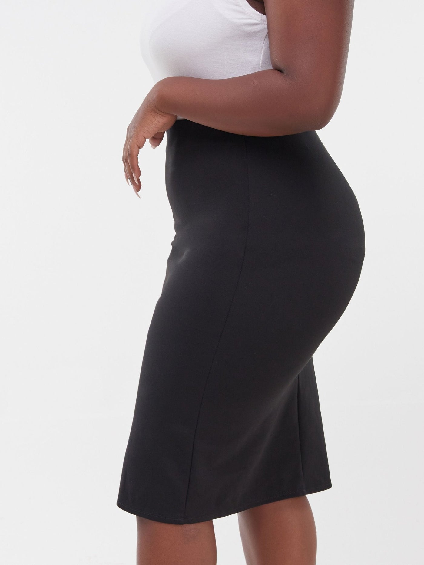Vivo Basic Straight Skirt - Black - Shop Zetu Kenya