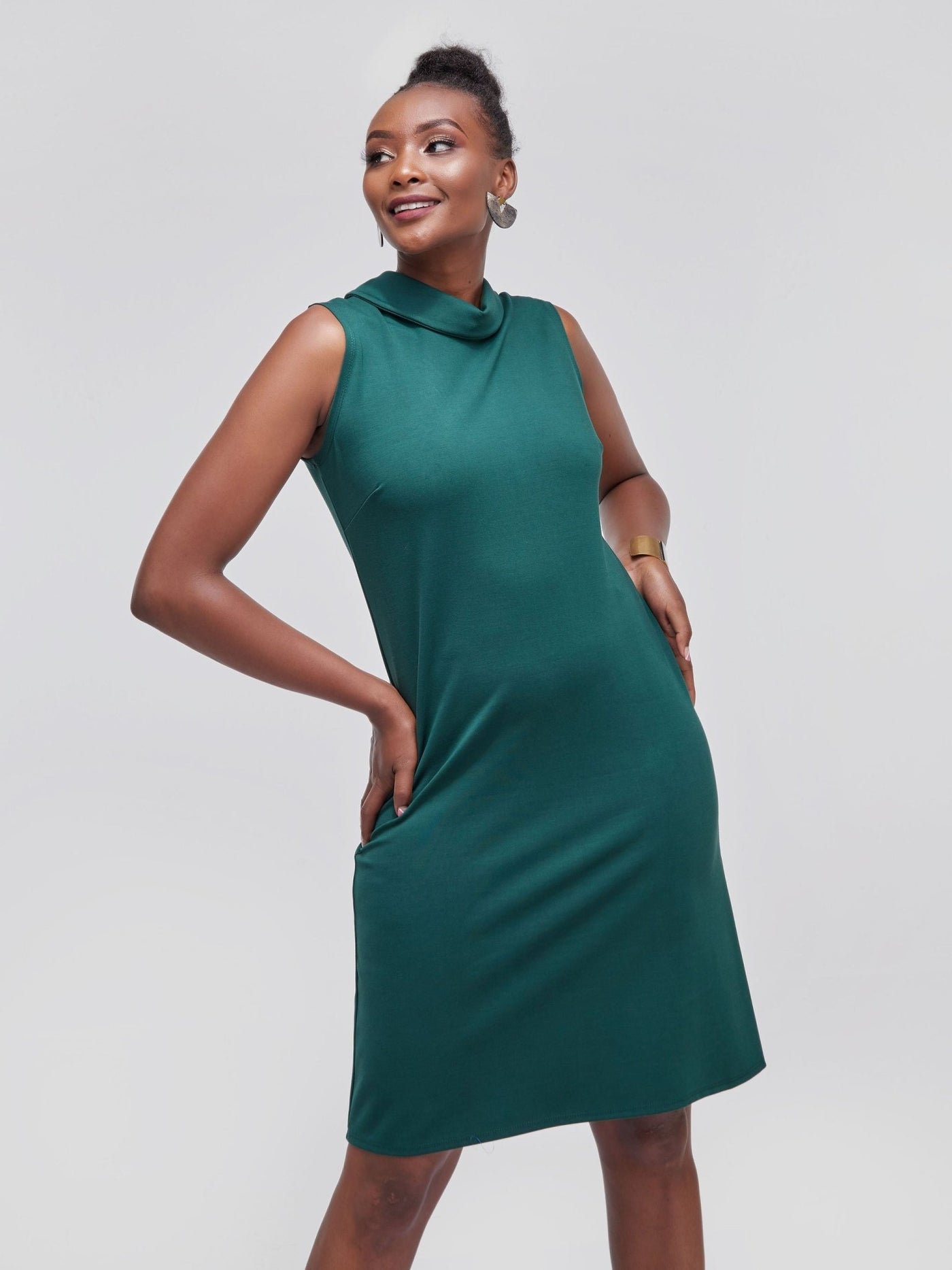 Vivo Chalbi A-line Dress - Green - Shopzetu