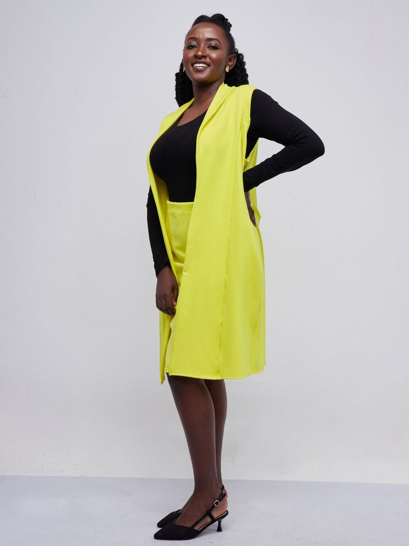 Vivo Waridi Pencil Skirt - Yellow - Shop Zetu Kenya