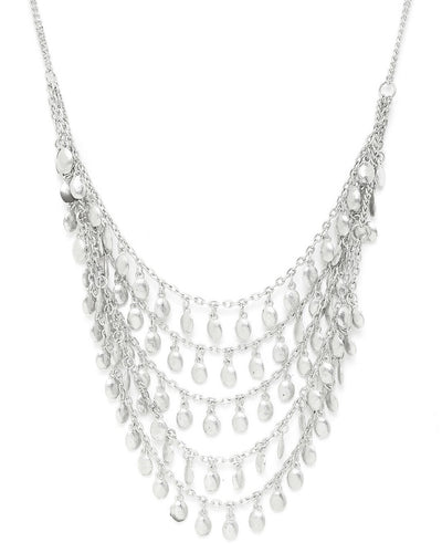 Slaks World Fashion Multi Style Necklace - Silver - Shopzetu