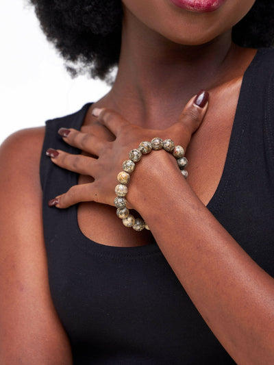 Kijivu Creatives Marble Bracelet - Grey / Brown - Shopzetu