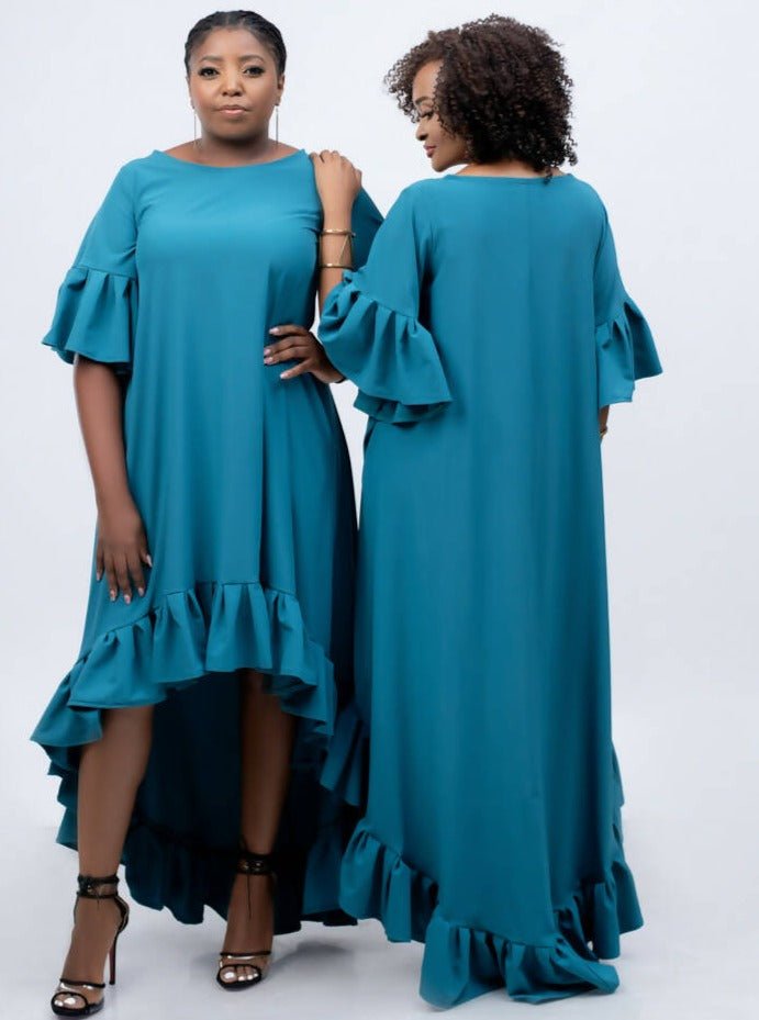 Magali Designs Ayanda Dress - Turquoise - Shopzetu