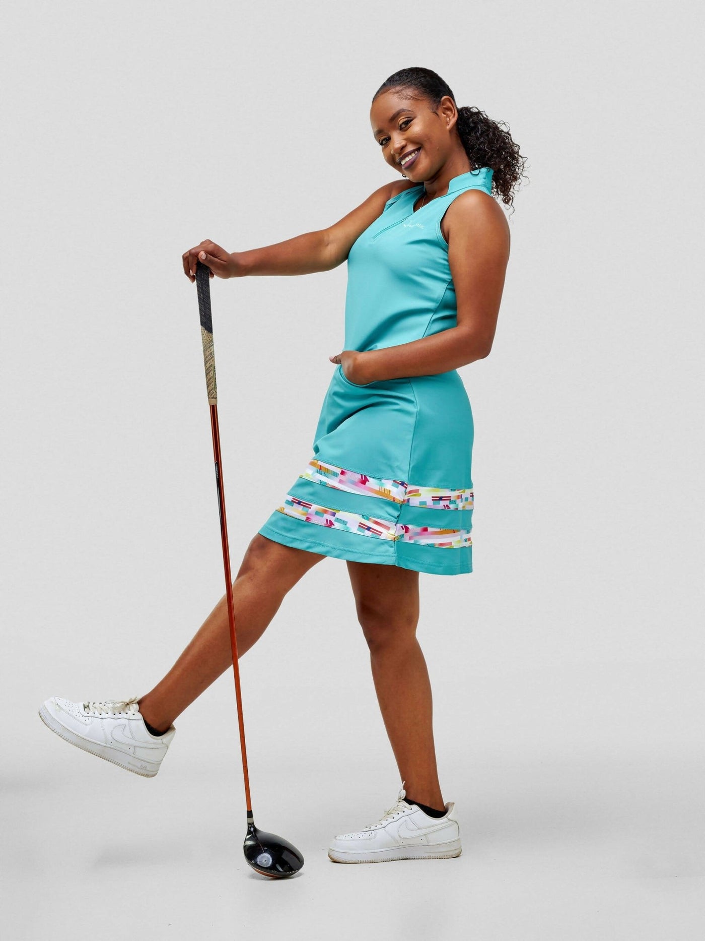 Authetic Golf Dress - Teal - Shopzetu