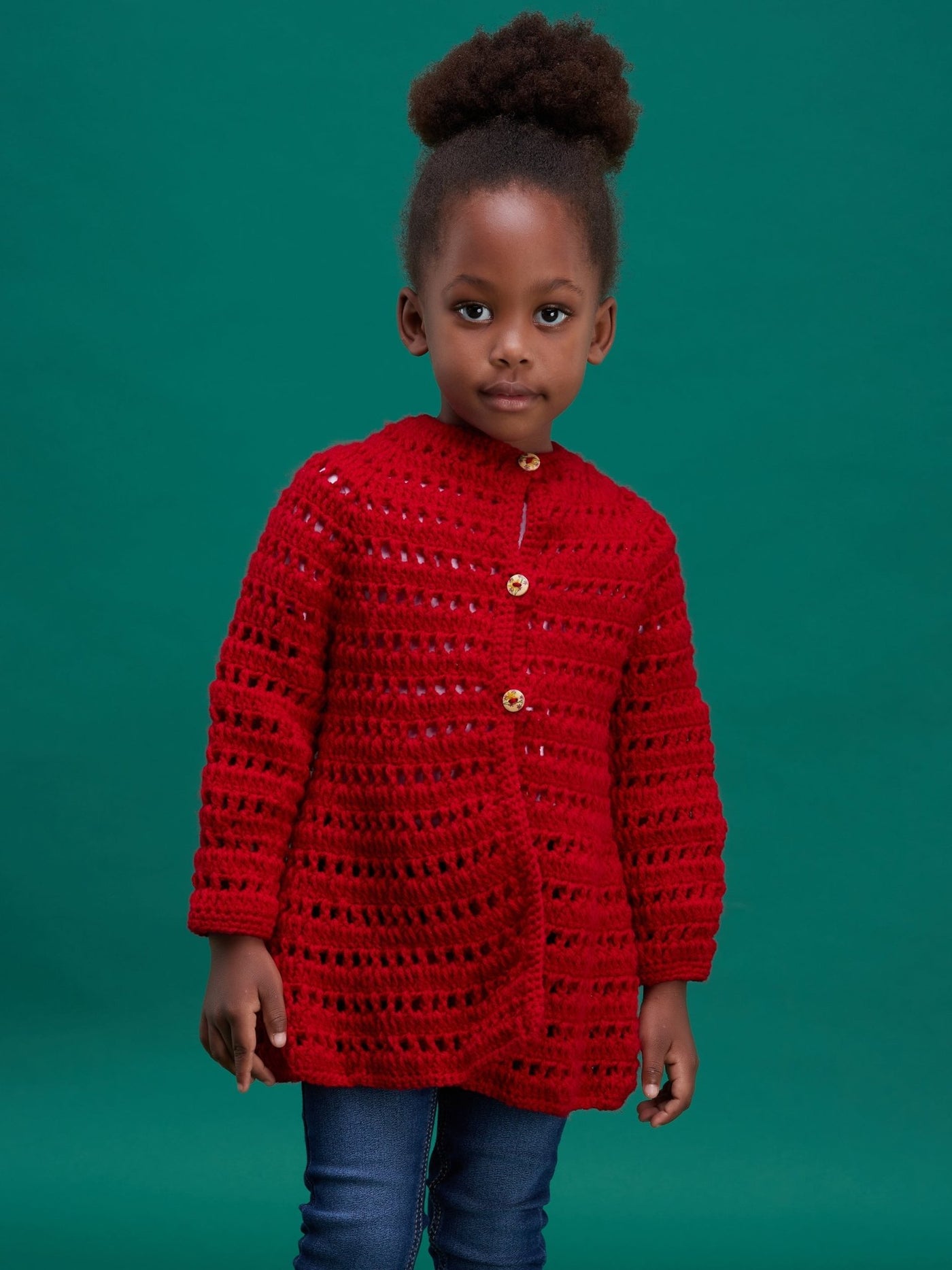 Yarnings A-Line Toddler Sweater - Red - Shop Zetu Kenya