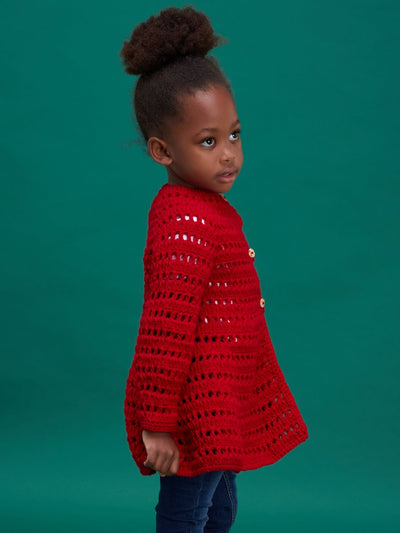 Yarnings A-Line Toddler Sweater - Red - Shop Zetu Kenya