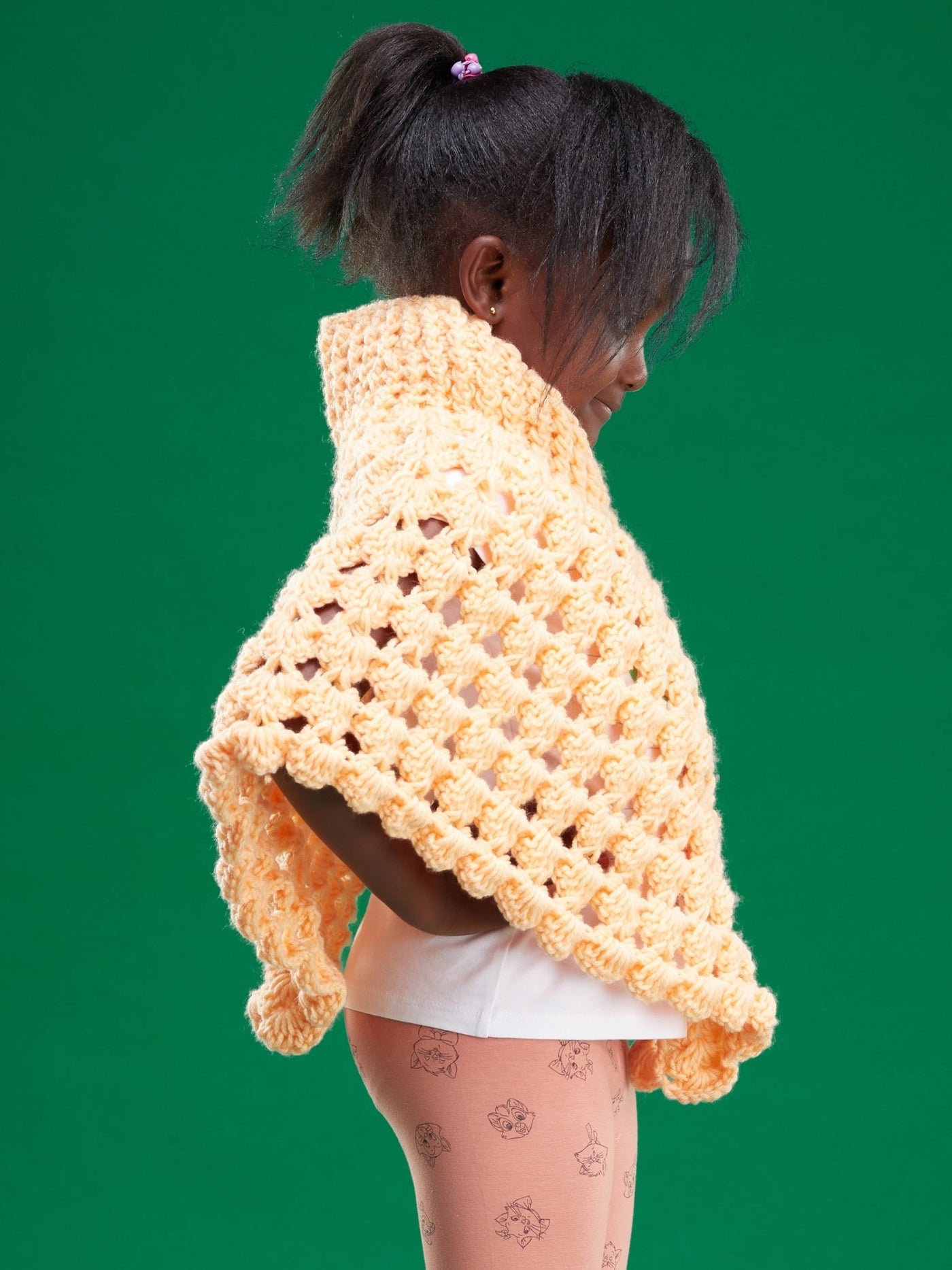 Yarnings Baby Poncho - Orange - Shop Zetu Kenya