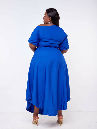 Dd Holdings Amanda Off- Shoulder Maxi Dress - Blue