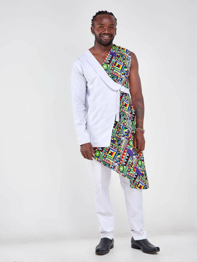 Zola Ankara Men's Ceremonial Wear - Green - Shop Zetu Kenya