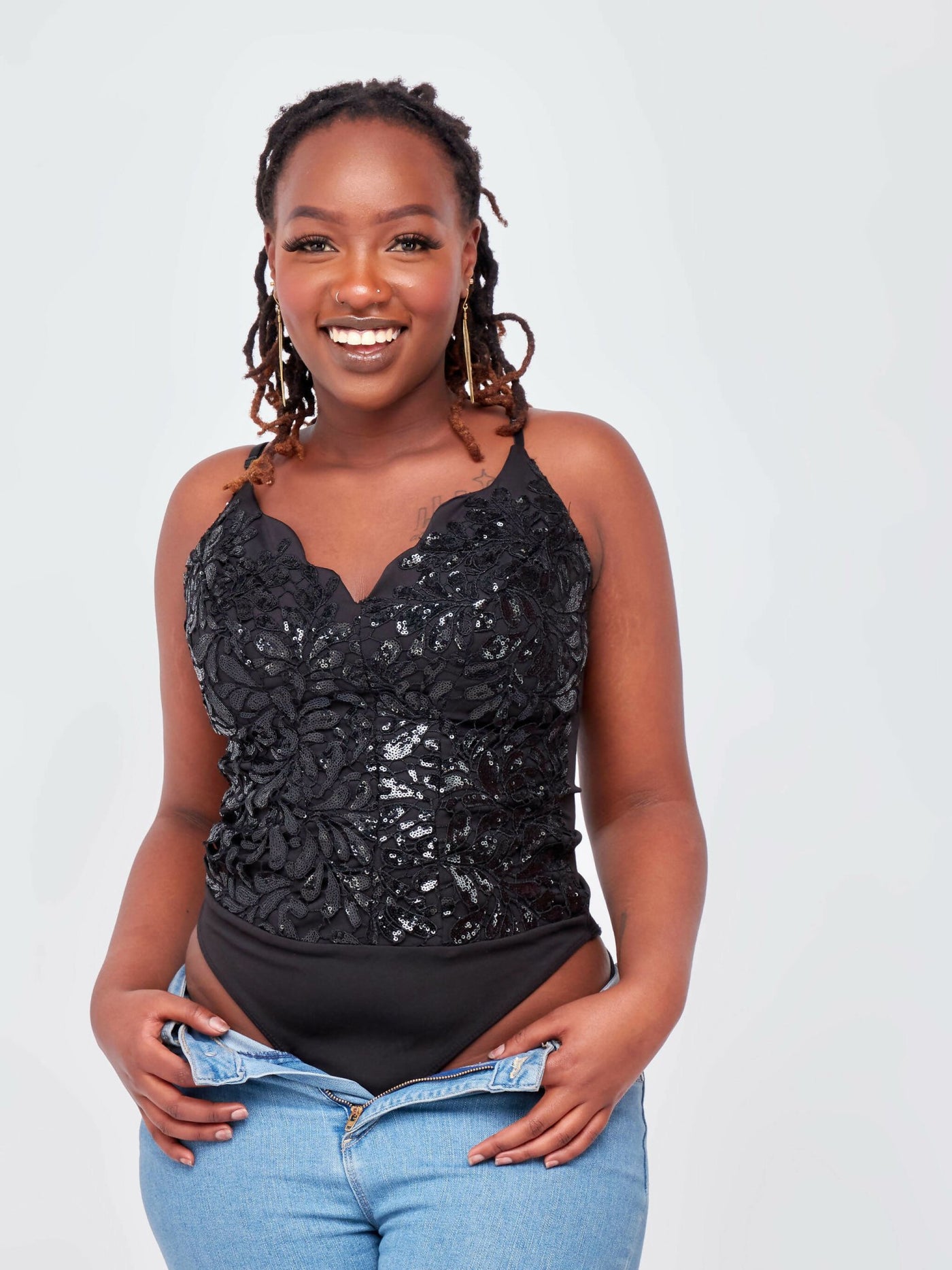 Zola Classic Lace Bodysuit - Black - Shop Zetu Kenya