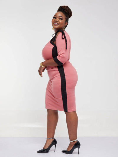 Zola Material Pink Office Dress - Pink - Shop Zetu Kenya