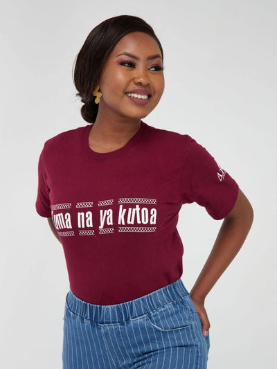 Zola Tuma Na Ya Kutoa Tshirt - Maroon - Shop Zetu Kenya
