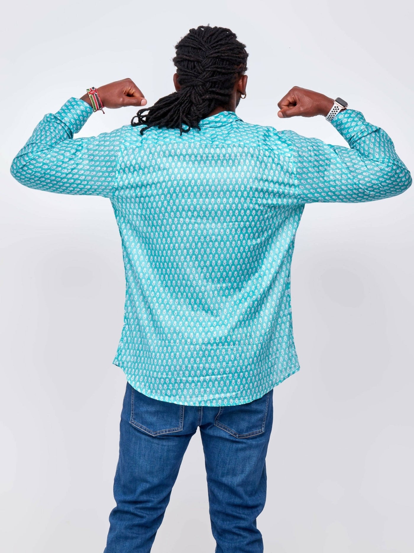 Zola Turquoise Men's Shirt - Blue - Shop Zetu Kenya