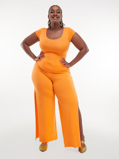 Zoya Chill Cap Sleeve T-shirt - Orange - Shop Zetu Kenya